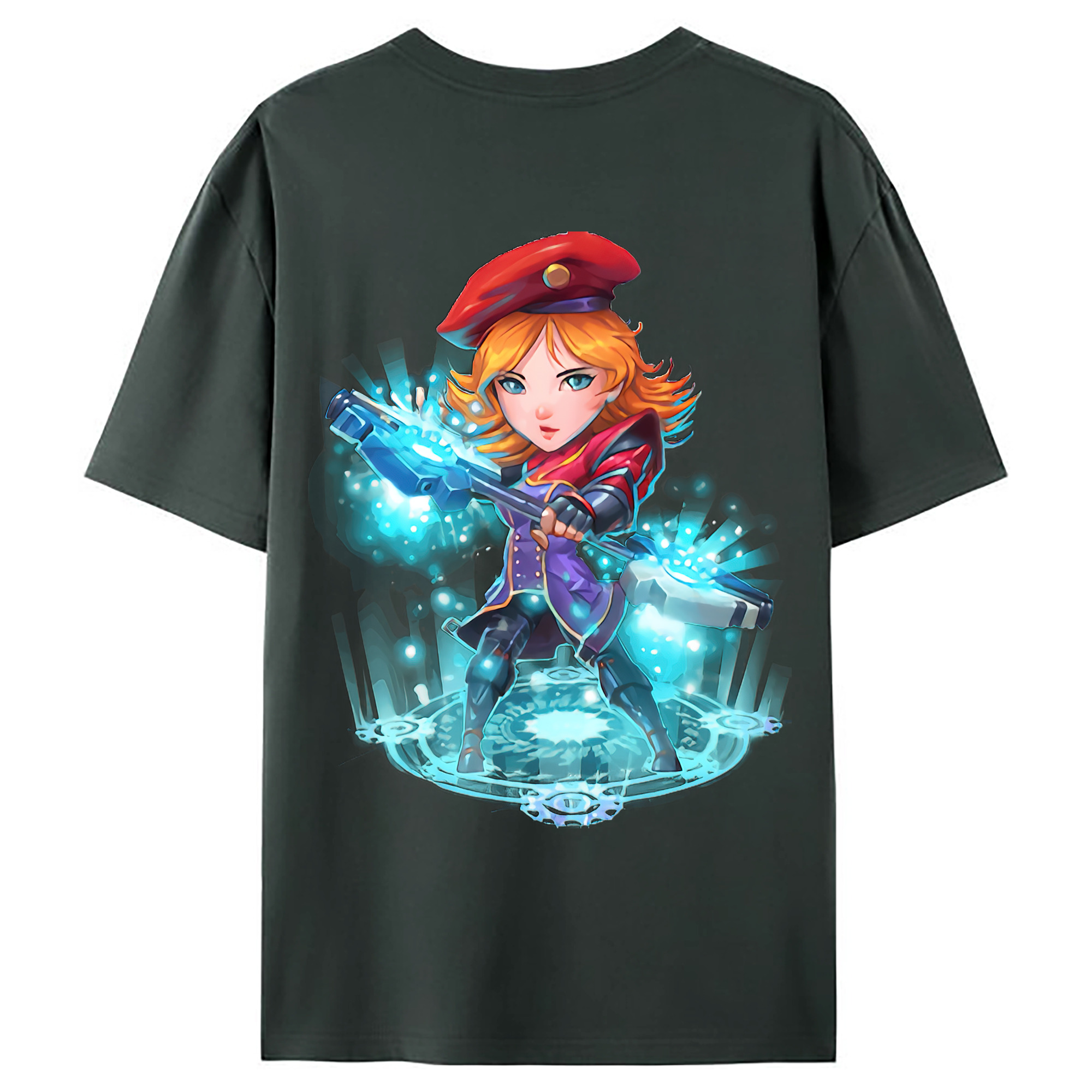 （画像用） リーグ・オブ・レジェンド League of Legends LOL 綿100％ メンズ半袖Tシャツ（バックプリント） 通気性